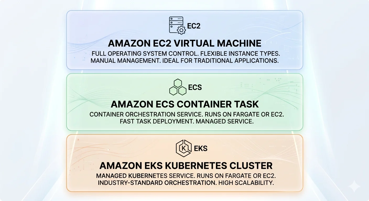 [aws] EC2 / ECS / EKS：容器部署三選一