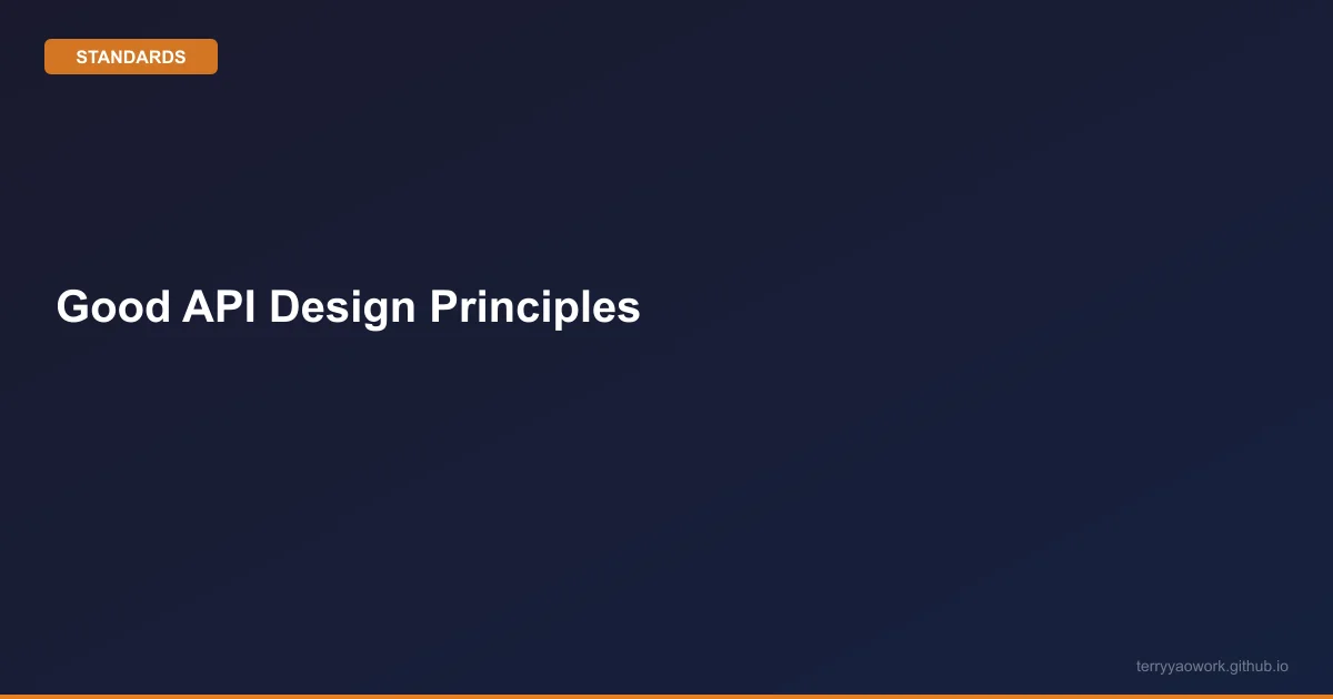 [standards/03] 好的 API 該長什麼樣？設計原則與檢查清單