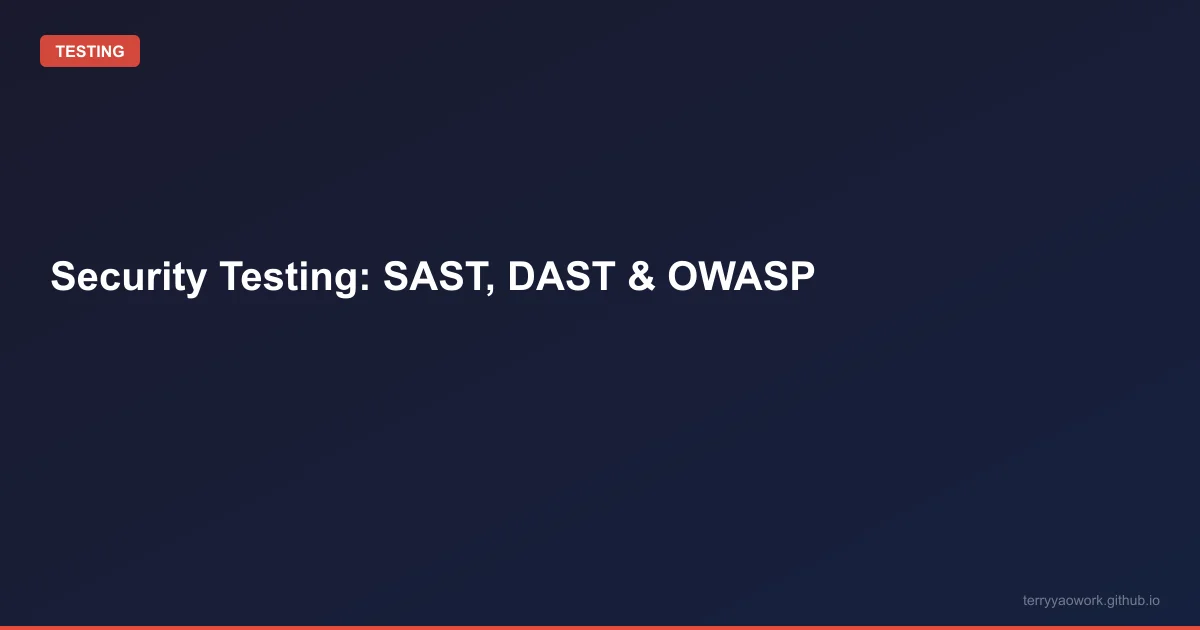 [testing/06] 安全測試不是資安團隊的事：工程師該自己做的自動化掃描